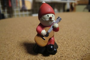 Santa playing the guitar